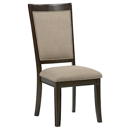 Dining Side Chair with X-Motif Back and Upholstery